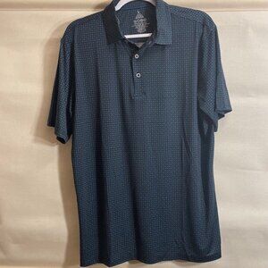 Performance Polo Like New Size Large Blue Small Flowers
